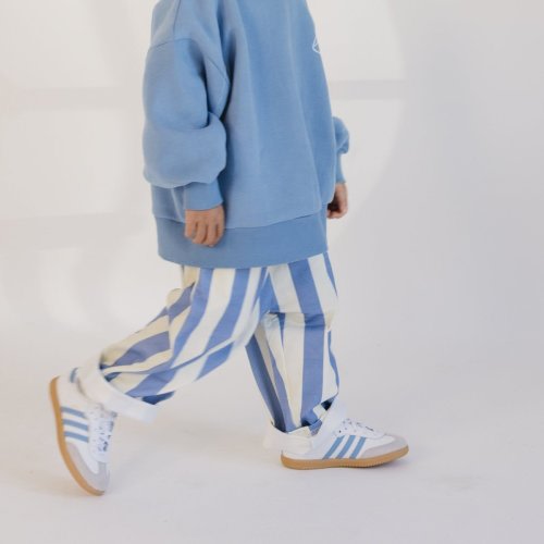 Cotton Striped Pants (blue)
