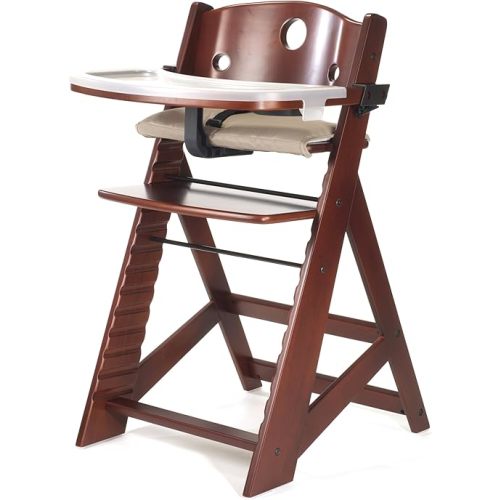 Height Right High Chair with Tray, Mahogany