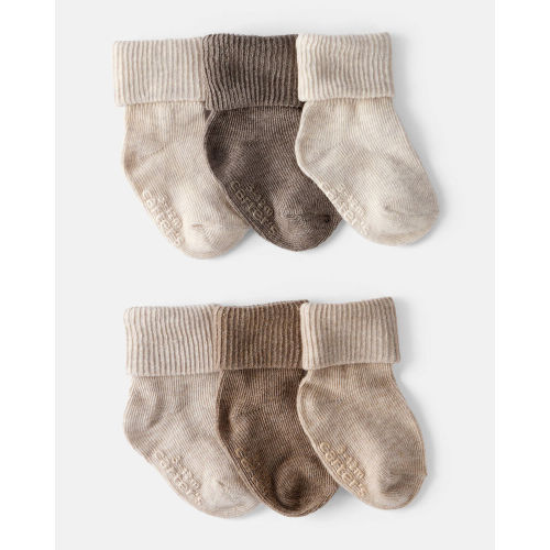 Baby 6-Pack Ankle Socks - Brown | Carter’s Oshkosh Canada