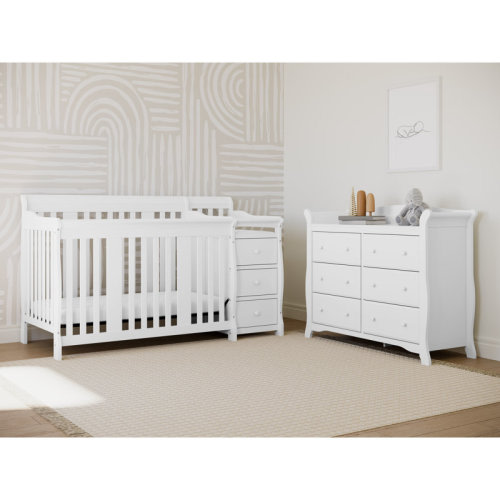 Storkcraft Portofino Convertible Standard Crib and Changer Combo Nursery Furniture Set & Reviews | Wayfair