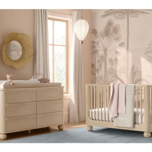 Evelyn Linen Kids Blackout Curtain | Pottery Barn Kids | Blush 44x90