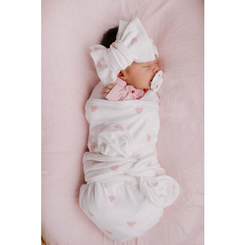 Swaddle Set | Pink Hearts – Little and Fern