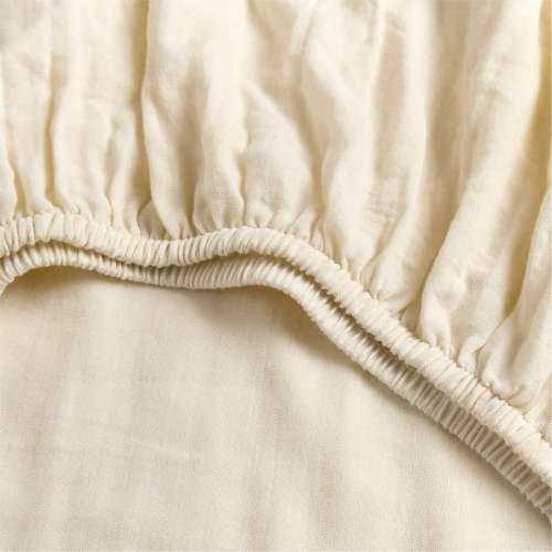 Supersoft Undyed Organic Cotton Gauze Baby Crib Fitted Sheet
