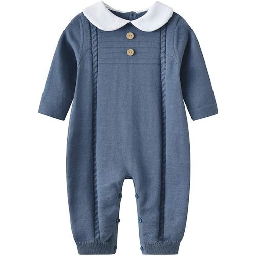 Peter Pan Collar Knit Sweater Romper