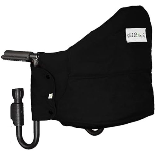 guzzie+Guss Perch Clip On Table Chair – Easy and Secure Setup for Travel (Including Restaurants, Picnics), at Home (Kitchen Islands, Dining Tables) with Machine Washable Fabric, Black