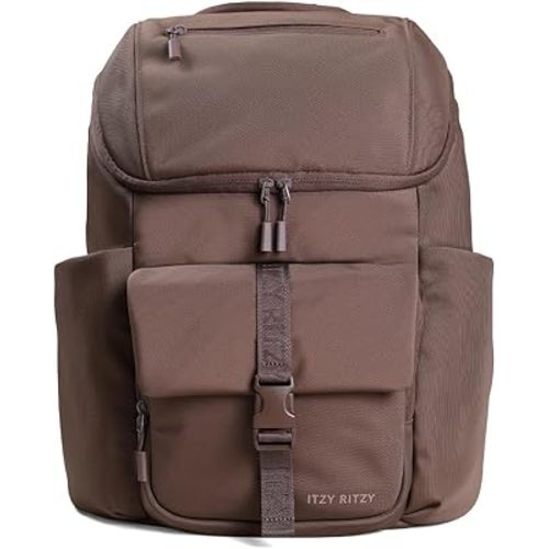 Itzy Ritzy Belong Bucket Backpack w/ 16 Pockets & Changing Pad (Chocolate)