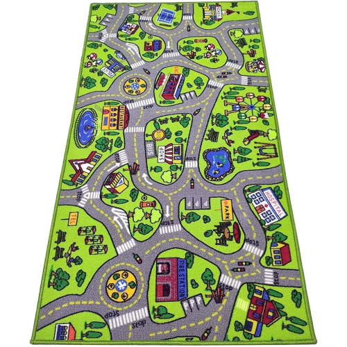 Toyvelt Kids Educational City Life Play Mat - Toddler Toy Trucks Construction Town Carpet Rug