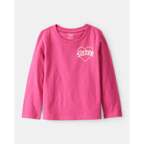 Toddler Girl Sisterhood Long-Sleeve Graphic Tee - Pink | Carter's