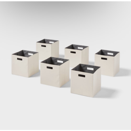 13" Fabric Bin 6pk Natural - Brightroom™