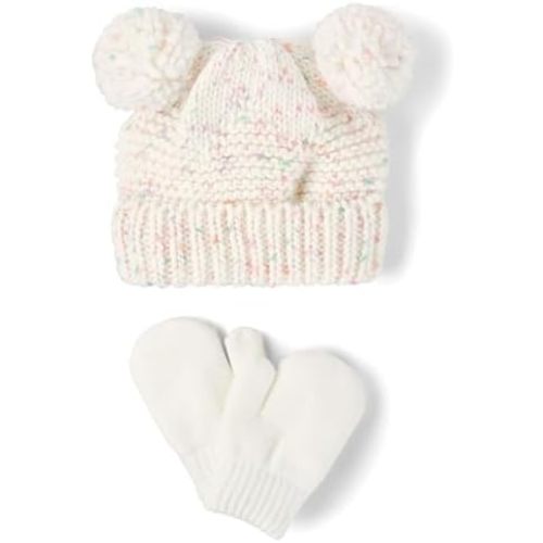 The Children's Place Unisex Baby And Toddler Winter Hat and Mittens Cold Weather Set