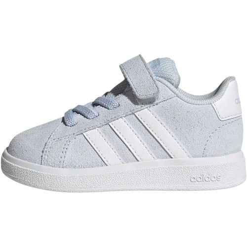 adidas Unisex-Baby Grand Court 2.0 Elastic Lace & Strap, Crystal Sky/White/Crystal Sky, 4