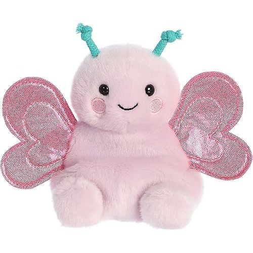 Aurora® Adorable Palm Pals™ Petunia Butterfly™ Stuffed Animal - Fun Collectible Plush for Kids and Adult Collectors - Perfect for Decorating Rooms and Birthday Gifts - Pink 6.5 Inches