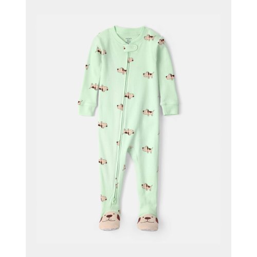 Baby Puppy 100% Cotton Snug Fit 1-Piece Pajama - Green | Carter's