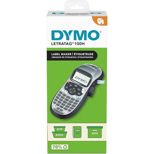 DYMO LetraTag 100H Silver Handheld Label Maker & LT Label Tapes, Thermal Printing, Easy-to-Use, Great for Home & Office Organization