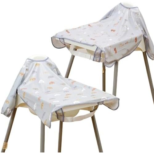 Happy Flute Long Sleeve Baby Bib-Mess Proof Baby Feeding Bibs with Adjustable Design for Babies during Eating or Highchair