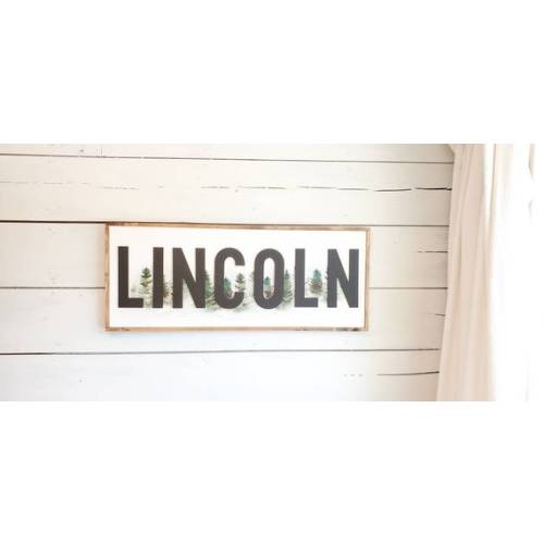 Custom Woodland Nursery Name Sign: Laser Cut Wood Letters - Etsy