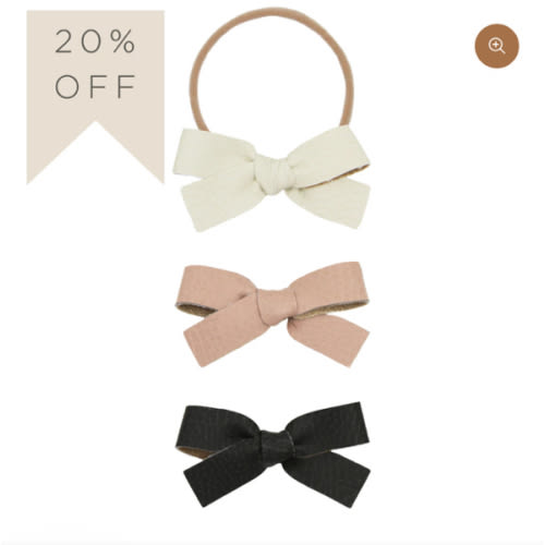 Leather 3 Pack - Primrose Bow Headbands