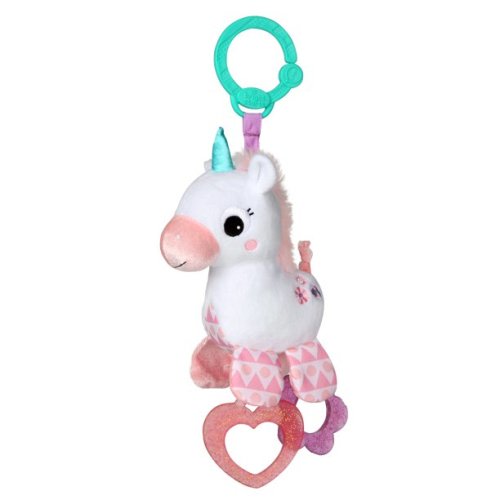 Bright Starts Sparkle & Shine Unicorn On-the-Go Take-Along Toy, Ages Newborn +