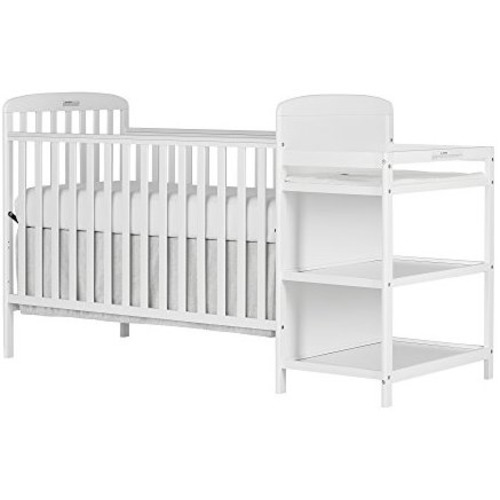 Dream On Me, Anna 4 in 1 Full Size Crib and Changing Table Combo - White