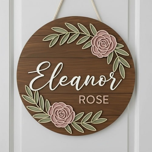 Size: 16"/Style: #2/Name Above: Everlie - White | Below: Claire - Pink