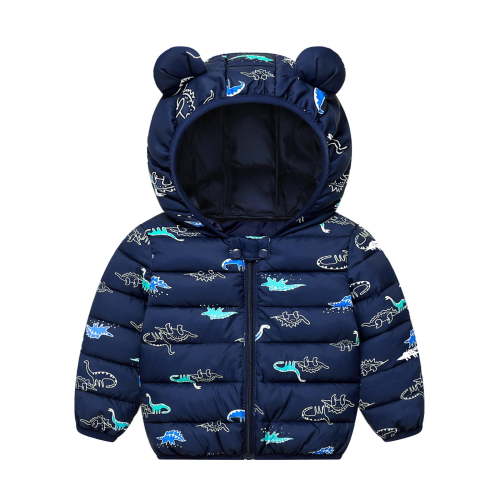 Avrntaa Baby Boys Winter Fleece Jackets - Toddler Sherpa Lined Puffer Jacket Winter Coat with Bear Ears Blue Jacket Size 12 Months