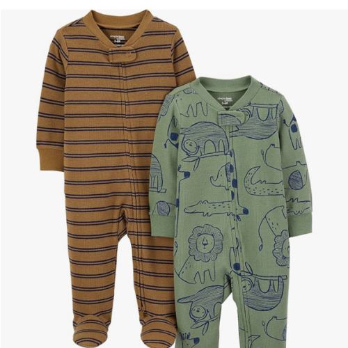 Simple Joys by Carter's baby-boys 2-pack 2-way Zip Cotton Footed Sleep and Play