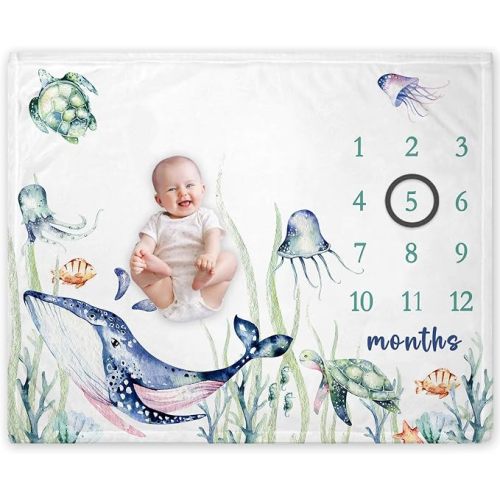 Construction Truck Baby Milestone Blanket for Boy Yellow Truck Baby Blanket
