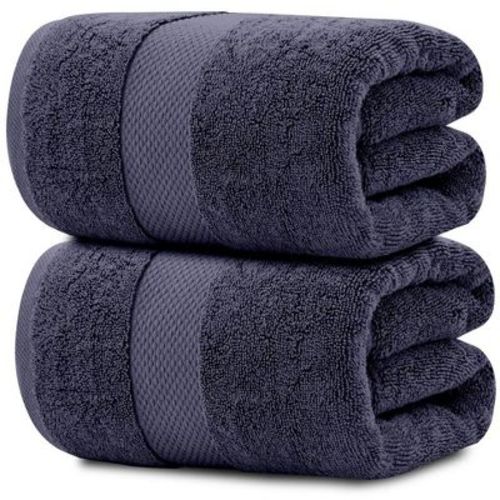 White Classic Luxury 100% Huge Cotton Bath Sheets Set of 2 - 35x70"