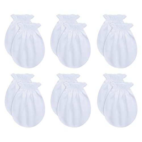 RATIVE No Scratch Mittens and Caps 100% Cotton for Newborn Baby 0-6 Months Boys Girls