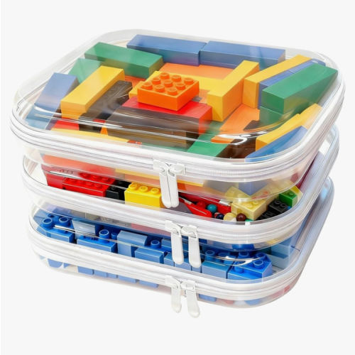 3PCS Clear Hard Shell Zipper Case