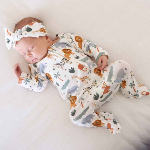 Safari Snuggles Zipper Footie