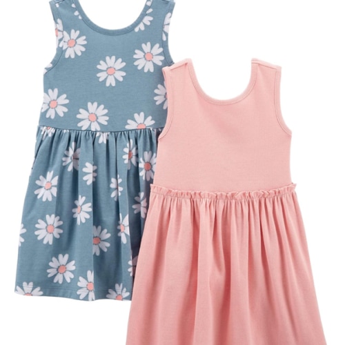Simple Joys by Carter's Baby Girls Short-sleeve and Sleeveless Dress Sets, Pack of 2