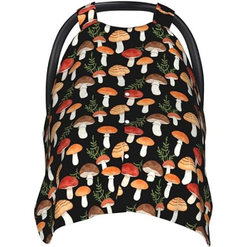 Mushroom Baby Car Seat Canopy Cover Multi Use Shower Gift, Nursing Cover for Mom Nursing Covers, Mushroom Baby Stuff Items