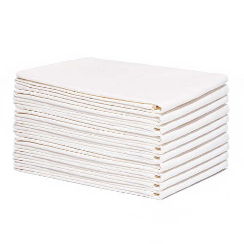 Organic Cotton Flour Sack Kitchen Towels - 10 Pack Organic Cotton White Tea Towels -Extra Large Flour Sack Cotton Dish Towels - Lint-Free Unbleached White Kitchen Towels - 27"x27" (Natural - 10 Pack)