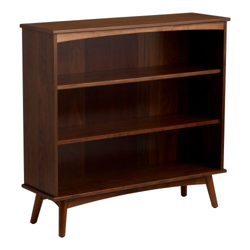 Emory Small Hazelnut Wood Mid-Century Bookshelf