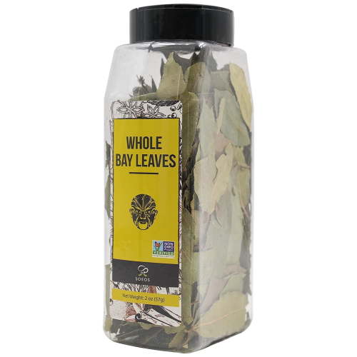 Soeos Whole Bay Leaves 2oz, Dried Laurel, Non-GMO Verified, Herb for Marinades, Stews and Soups