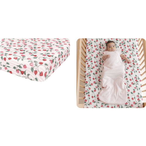 Crib Sheet in Strawberry Fields
