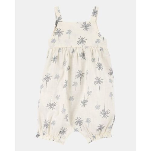 Baby Girl Palm Tree Cotton Romper - Ivory - Carter's | Carter's