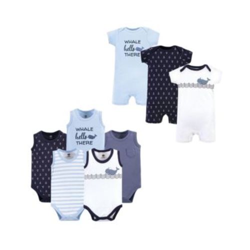 Baby Boys Essential 8-Pack Cotton Rompers & Bodysuits