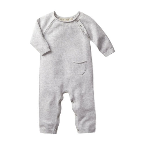 Baby Raglan Sweater Romper, 0-3M
