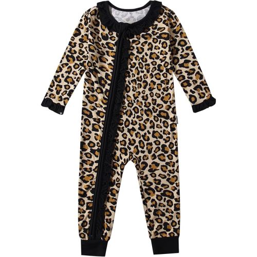 Baby Girls Rompers Soft Infant Toddler Zippered Footed Romper Newborn Viscose from Bamboo Pjs