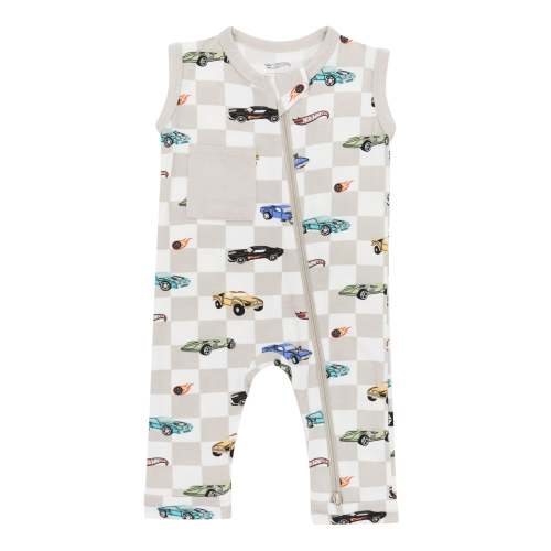Zippered Sleeveless Romper in Fast and Fierce