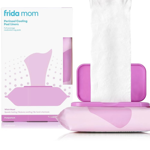 Perineal Medicated Witch Hazel Full-Length Cooling Pad Liners for Postpartum Care by Frida Mom | Speeds Healing and Reduces Swelling for Perineal Area | 24-Count