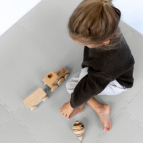 Toddlekind Classic Foam Playmat - Stone, 4.3 X 4.3'