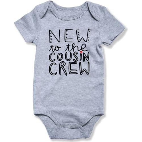 hrcfbk Newborn Infant Baby Boys Girls Bodysuit Short Sleeve Funny Letters Print Romper Reveal Pregnancy Announcement Clothes