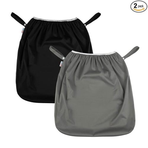 ALVABABY Reusable Diaper Pail Liner for Cloth Diaper,Rubbish Bag,Laundry,Kitchen Garbage Cans (Black Grey, Small Size:5 Gallon) LLS-B2629