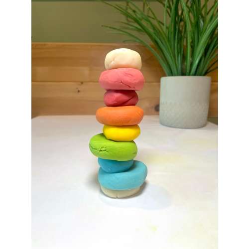 Organic Non-Toxic Dye-Free Play Dough, Primary Colors 4 Pack, Essential Oil Infused