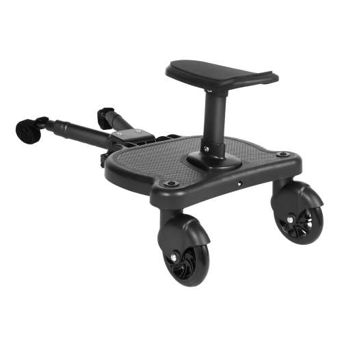 Universal 2-in-1 Stroller Board Attachment - Ride-On Platform with Detachable Seat, 360° Swivel Wheels (Suitable for Ages 3-7)