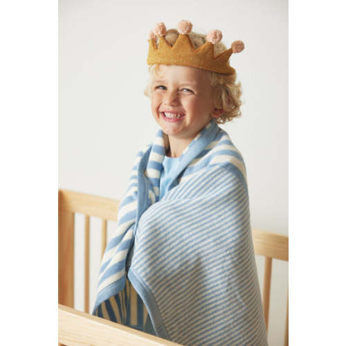 Sweet Pea Stripe Fog Mini Blanket