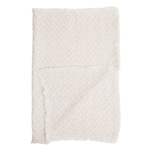 Oatmeal Boho Cotton Jacquard Baby Blanket